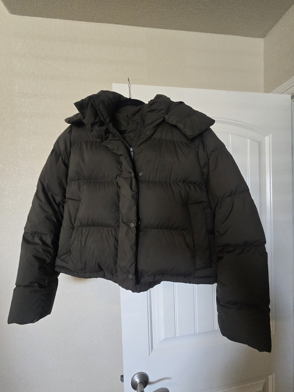 lululemon athletica Olive Cropped Puffer Jacket with Hood